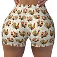 thumbnail image 1 of Sikiie Colorful Roosters Print Workout Shorts Women Scrunch Butt Gym Shorts Seamless High Waist Tummy Control Yoga Biker Athletic Shorts, 1 of 5