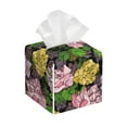 thumbnail image 1 of Sikiie Colorful Roses Leather Tissue Box Cover Square, tissue box holder, Tissue Box with Bottom Belt-5.2”x5.2”x5.2”, 1 of 7