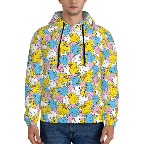 Sikiie Colorful Rubber Duck 1 Men's Hoodie, Essentials Hoodie, Sweatshirt, Pullover Hooded Sweatshirt for Men-Small