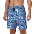 thumbnail image 1 of Sikiie Colorful Sailing Ship Print Men's Double Layer Swimming Trunks, Adjustable Waistband and Pockets Sports Swimming Trunks, Beach Swimwear-Medium, 1 of 6