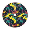 thumbnail image 1 of Sikiie Colorful Sharks Nativity Christmas Tree Skirt, Jesus Christian Winter Holiday Tree Mat Decoration(30-48IN)36", 1 of 6
