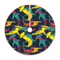 thumbnail image 1 of Sikiie Colorful Sharks Nativity Christmas Tree Skirt, Jesus Christian Winter Holiday Tree Mat Decoration(30-48IN), 1 of 6