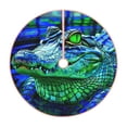 thumbnail image 1 of Sikiie Colorful Stained Glass Crocodile Christmas Tree Skirt, Christmas Tree Decorations, Christmas Decor, Tree Mat Decoration(30-48IN)-36", 1 of 6