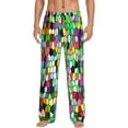 thumbnail image 1 of Sikiie Colorful Tie Dye Stained Glass Mens Pajama Pants Sleep & Lounge Pants, PJ Bottoms With elastic waistb and Pockets X-Large, 1 of 6
