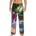 thumbnail image 1 of Sikiie Colorful Tire Tunnel Park Pajama Pants Men, PJ Bottoms, Sleep & Lounge Pants-Large, 1 of 6
