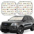thumbnail image 1 of Sikiie Colorful Trains Print Foldable Car Windshield Sun Visor, Car Window Sunshade Suitable for Sedan, SUV and Truck Car Accessories-Large, 1 of 6