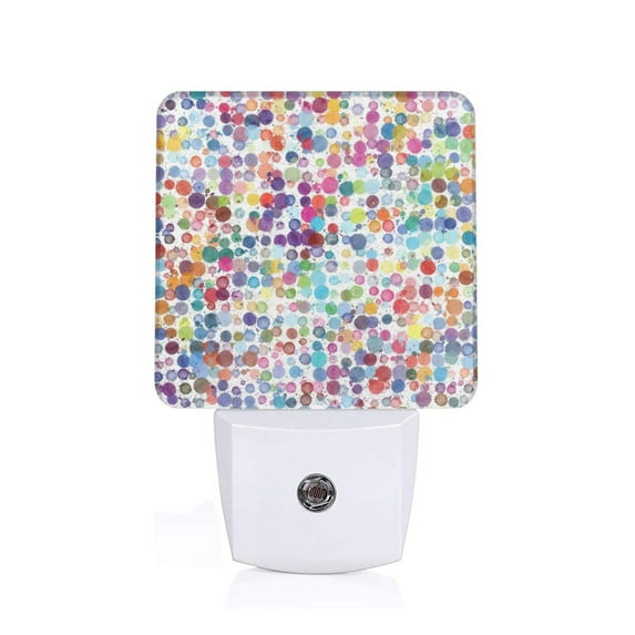 Sikiie Colorful Watercolor Dots Led Night Light, Warm White,Cool White Lights for Bathroom,Hallway,Bedroom, Kids Room-US
