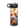 thumbnail image 1 of Sikiie Colorful Wildflower Meadow Print 18OZ Insulated Straw Cup, Portable Leak-proof Sports Water Bottle, Stainless Steel Water Cup Suitable for Home and Outdoor, 1 of 8