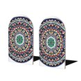 thumbnail image 1 of Sikiie Colorful With Blue Oriental Bookends 1 Pair, Wood Bookends for Shelves, Book Ends for Shelves, Book Shelf Holder for Home Office, 1 of 7