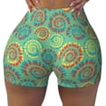 thumbnail image 1 of Sikiie Colourful Tie Dye Print Workout Shorts Women Scrunch Butt Gym Shorts Seamless High Waist Tummy Control Yoga Biker Athletic Shorts, 1 of 5