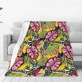 thumbnail image 1 of Sikiie Colrful Tropical Leaves Ultra-Soft Micro flannel Blanket Luxury All Seasons Warm Blanket for Bedding Sofa and Travel (4 sizes)-50"x40", 1 of 7