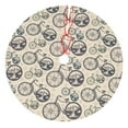 thumbnail image 1 of Sikiie Compass And Mountains In Bicycle Wheels 30-48 inches {designName} Print Christmas Tree Skirt Snowman Xmas Tree Skirt with Edge Christmas Decorations for Holiday Party, 1 of 7