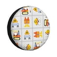 thumbnail image 1 of Sikiie Construction Equipments Worker PVC Leather Spare Tire Wheel Cover Spare Tire Cover, for Car Truck SUV Camper Trailer Universal Fit(14-17in)-16 inch, 1 of 6