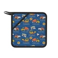 thumbnail image 1 of Sikiie Construction Vehicles Pot Holders Kitchen Insulation Mats Heat Resistant Pot-Holder Oven Anti-Scald Pads for Cooking Baking, 7.1*7.1inch, 1 of 8
