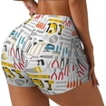 thumbnail image 1 of Sikiie Construction tools Print Workout Shorts Women Scrunch Butt Gym Shorts Seamless High Waist Tummy Control Yoga Biker Athletic Shorts-XX-Large, 1 of 8
