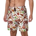thumbnail image 1 of Sikiie Cooking Bbq Print Men's Double Layer Swimming Trunks, Adjustable Waistband and Pockets Sports Swimming Trunks, Beach Swimwear-XX-Large, 1 of 6