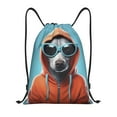 thumbnail image 1 of Sikiie Cool Dog In Hoodie Drawstring Backpack Drawstring Bags, Draw String Back Bag for Sports, Gym, Travel, Swimming, Beach-Small, 1 of 6