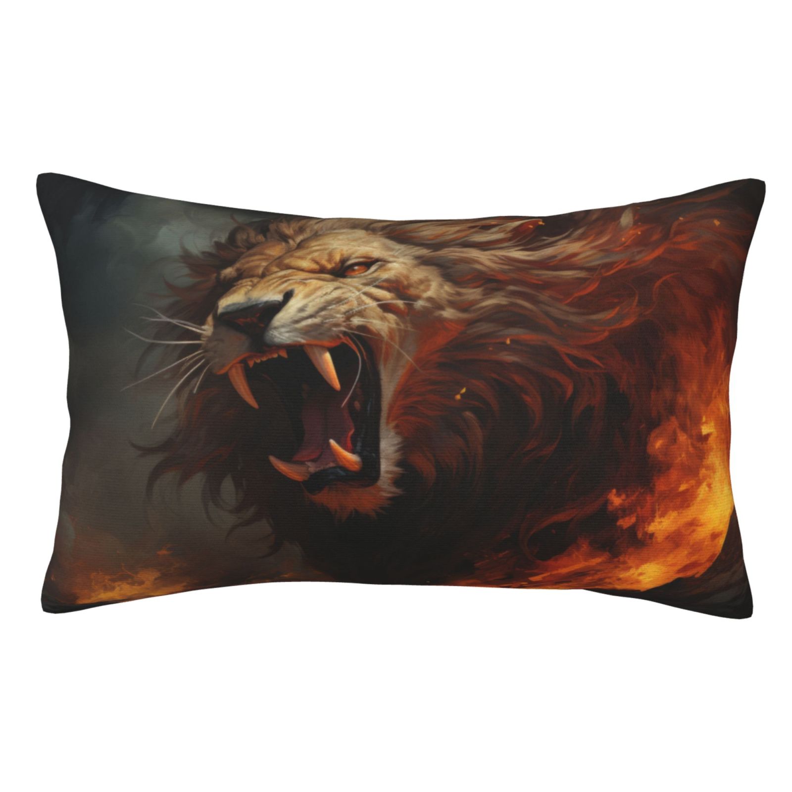 Sikiie Cool Flame Lion A Pillow Covers, Throw Pillow Case Cushion