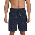 thumbnail image 1 of Sikiie Copper-Gold Gloss Outline Lily Flower Mens Pajama Shorts, Lightweight Lounge Pant with Pockets Soft Sleep Pj Shorts for MenMedium, 1 of 6