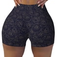 thumbnail image 1 of Sikiie Copper-Gold Gloss Outline Rose1 Print Workout Shorts Women Scrunch Butt Gym Shorts Seamless High Waist Tummy Control Yoga Biker Athletic Shorts, 1 of 5