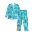 thumbnail image 1 of Sikiie Coral And Seashell On The Beach Mens Pajama Set, Soft Warm Long Sleeve Sleepwear, Cozy Button-Down Pjs for Men-XX-Large, 1 of 7