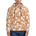 thumbnail image 1 of Sikiie Corgi Animal Men's Hoodie, Essentials Hoodie, Sweatshirt, Pullover Hooded Sweatshirt for Men-X-Large, 1 of 7
