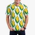 thumbnail image 1 of Sikiie Corn Cob Print Men's Short-sleeved POLO Shirts, Button-down Shirts and T-shirts are Suitable for Vacation, Leisure and Business-X-Large, 1 of 6
