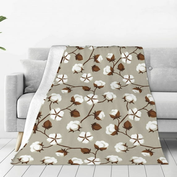Sikiie Cotton Tree Ultra-Soft Micro flannel Blanket Luxury All Seasons Warm Blanket for Bedding Sofa and Travel (4 sizes)-50"x40"
