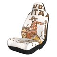 Sikiie Cowboy Rodeo Guitar Car Seat Covers 2PCs Front Car Seat Covers