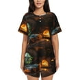 thumbnail image 1 of Sikiie Cozy Tree Hole Cabin Womens Pajama Sets Short Sleeve Top With Pants Sleepwear 2 Piece Lounge Set-Large, 1 of 6
