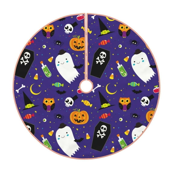 Sikiie Cute And Creepy Christmas Tree Skirt, Christmas Tree Decorations, Christmas Decor, Tree Mat Decoration(30-48IN)-30"