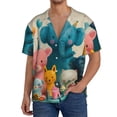 thumbnail image 1 of Sikiie Cute Animal Party Men's Cuban Shirt, Hawaiian Shirts, Business Casual Button Down Shirts, Short Sleeve Shirt-Medium, 1 of 5