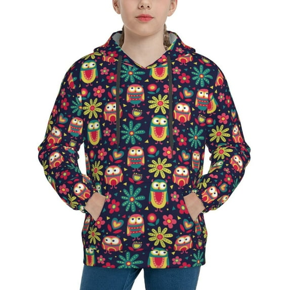Sikiie Cute Animal Youth Hoodie Sweatshirt Pullover Hooded Classic Casual Essentials Hoodiefor Boys Girls Kids -X-Large