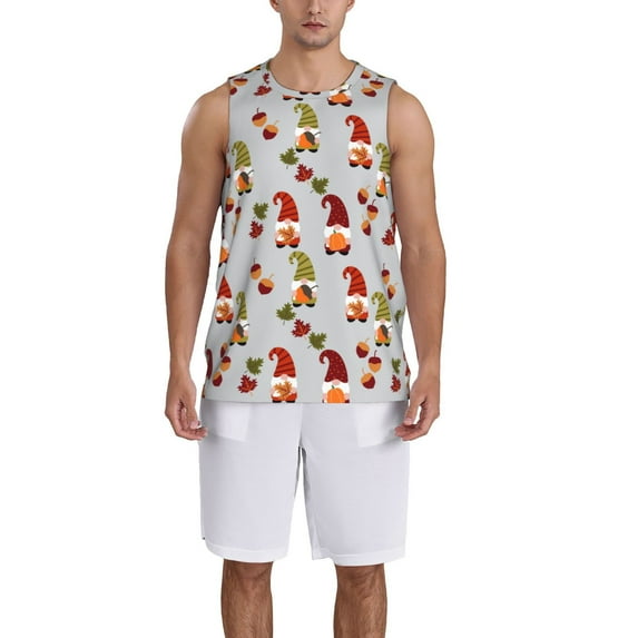 Sikiie Cute Autumn Gnomes Basketball Jersey Reversible Men's Mesh Athletic Sports Shirts Training Practice S-4XL3X-Large