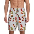 thumbnail image 1 of Sikiie Cute Autumn Gnomes Mens Pajama Shorts, Lightweight Lounge Pant with Pockets Soft Sleep Pj Shorts for Men4X-Large, 1 of 6
