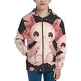 thumbnail image 1 of Sikiie Cute Axolotl Sakura Blossoms Zip Up Hoodie Teenage, hoodies for Teenage, Zipper Sweatshirt Jacket for Daily, Traveling-Medium, 1 of 6