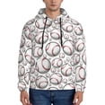 thumbnail image 1 of Sikiie Cute Baseball Men's Hoodie, Essentials Hoodie, Sweatshirt, Pullover Hooded Sweatshirt for Men-4X-Large, 1 of 7