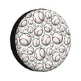 thumbnail image 1 of Sikiie Cute Baseball PVC Leather Spare Tire Wheel Cover Spare Tire Cover, for Car Truck SUV Camper Trailer Universal Fit(14-17in)-17 inch, 1 of 6
