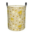 thumbnail image 1 of Sikiie Cute Bee Gnome 2 Print Round Dirty Clothes Basket, Waterproof Standing Foldable Storage Basket, for Laundry Room, Bedroom, Bathroom Storage-Medium, 1 of 6