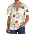 thumbnail image 1 of Sikiie Cute Bee Gnome Men's Wrinkle Free Untucked Cuban Shirt Business Casual Button Down Shirts Short Sleeve ShirtSmall, 1 of 5