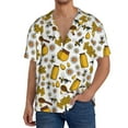 thumbnail image 1 of Sikiie Cute Bee Men's Wrinkle Free Untucked Cuban Shirt Business Casual Button Down Shirts Short Sleeve Shirt3X-Large, 1 of 5