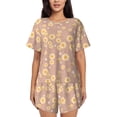 thumbnail image 1 of Sikiie Cute Bee Womens Pajama Sets Short Sleeve Top With Pants Sleepwear 2 Piece Lounge SetMedium, 1 of 6