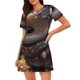 thumbnail image 1 of Sikiie Cute Big-Eared Mouse Print Women's Short-sleeved Nightdress, Round Neck Pullover Nightdress Pajamas Summer Home Wear, 1 of 6