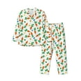 thumbnail image 1 of Sikiie Cute Carrot Mens Pajama Set, Soft Warm Long Sleeve Sleepwear, Cozy Button-Down Pjs for Men-Large, 1 of 7