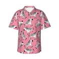 thumbnail image 1 of Sikiie Cute Cartoon Zebra Print Men's Hawaiian Shirt, Summer Beach Button Pocket Short Sleeve T-Shirt,3X-Large, 1 of 7