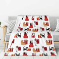 thumbnail image 1 of Sikiie Cute Cat And Christmas Gift Cozy Flannel Fleece Throw Blanket: Lightweight & Thick for All Seasons - Perfect for Women, Men, & Kids"60"x50", 1 of 6
