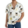 thumbnail image 1 of Sikiie Cute Cat Men's Wrinkle Free Untucked Cuban Shirt Business Casual Button Down Shirts Short Sleeve ShirtXX-Large, 1 of 5