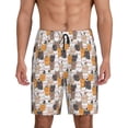 thumbnail image 1 of Sikiie Cute Cats Mens Pajama Shorts, Lightweight Lounge Pant with Pockets Soft Sleep Pj Shorts for MenLarge, 1 of 6