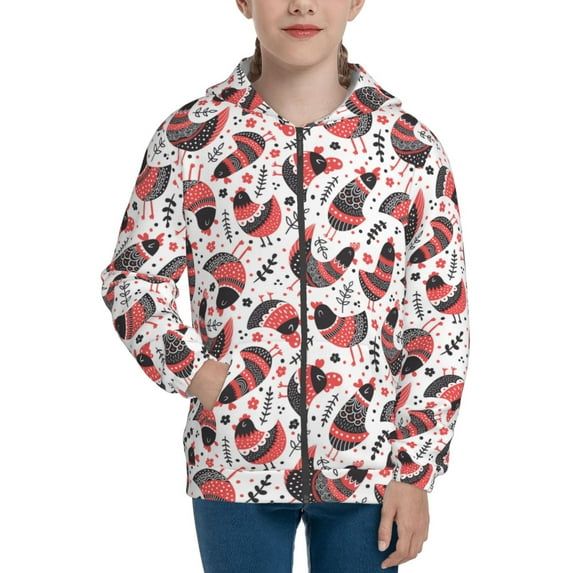 Sikiie Cute Chickens Zip Up Hoodie Teenage, hoodies for Teenage, Zipper Sweatshirt Jacket for Daily, Traveling-Small