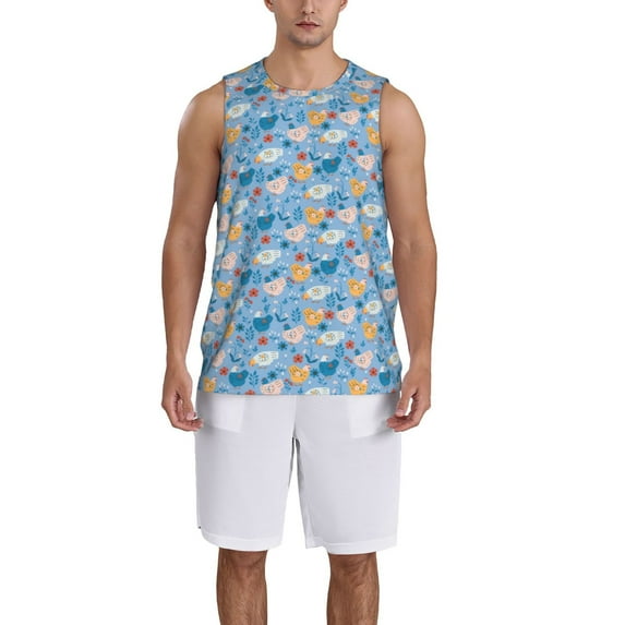 Sikiie Cute Chickens and Flowers Basketball Jersey Reversible Men's Mesh Athletic Sports Shirts Training Practice S-4XLXX-Large